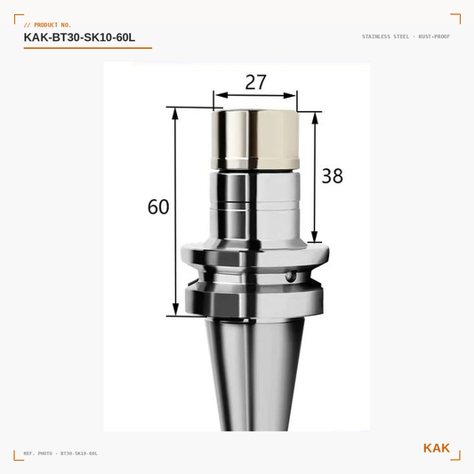 KAK BT30 SK10 60L CNC tool holder with dimensions